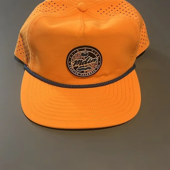 MELIN Men’s Coronado Fiesta Hydro Orange Hat Snapback One Size Fits most. - Picture 1 of 4